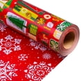 thumbnail image 1 of HOMERAL Christmas Wrapping Paper Roll - Gift Wrap with Christmas Tree, Gift Box and the Words "Happy Holiday" - Perfect for Christmas - 17 Inch X 33 Feet, 1 of 6