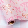 thumbnail image 1 of HOMERALPink Wrapping Paper Roll, Cute Bow Gift Wrap, Reversible Plaid Gift Paper for Girl Baby Shower, Birthday, Wedding 17 Inch x 33 Feet, 1 of 6