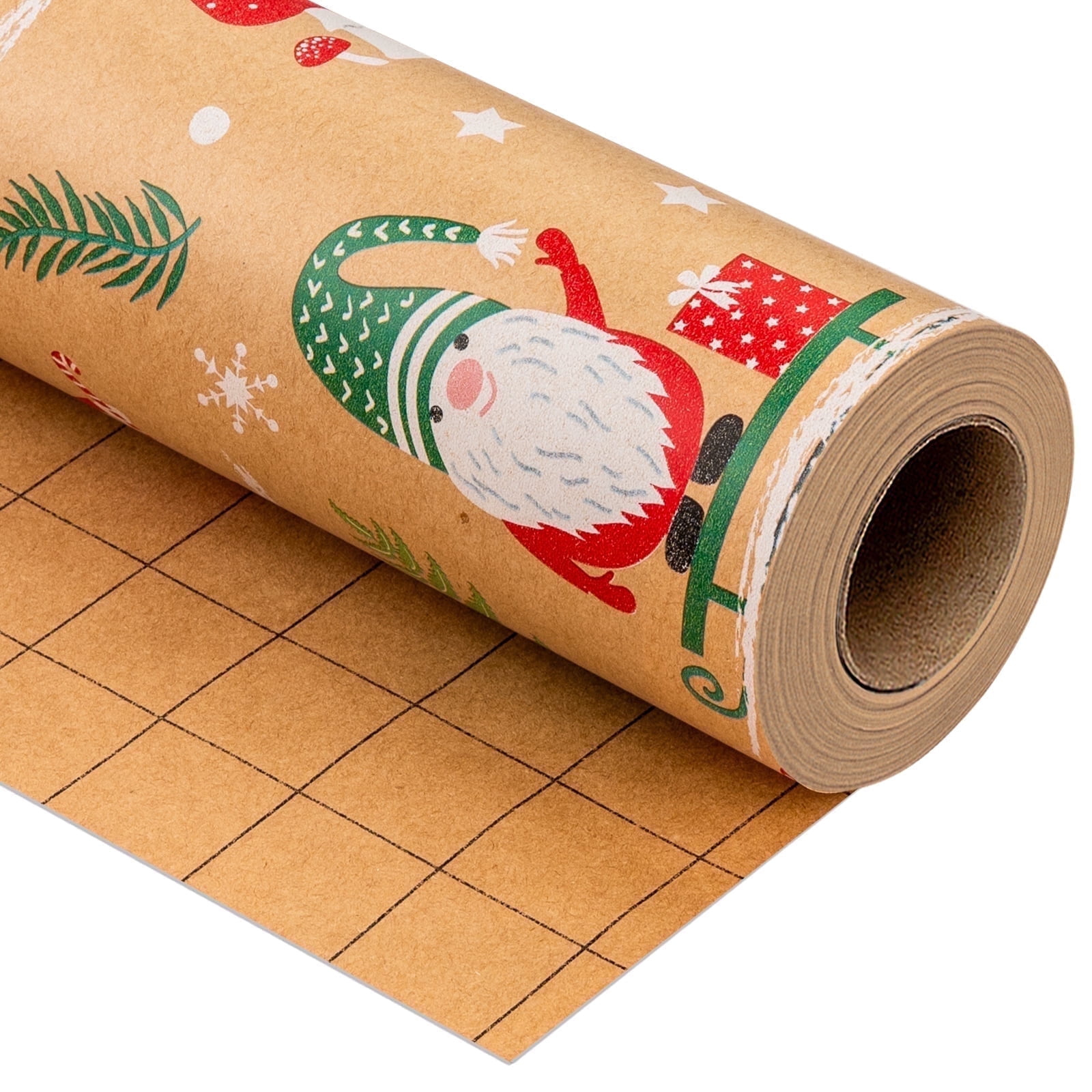 HOMERAL Christmas Wrapping Paper Roll - Gift Wrap with Santa Claus ...