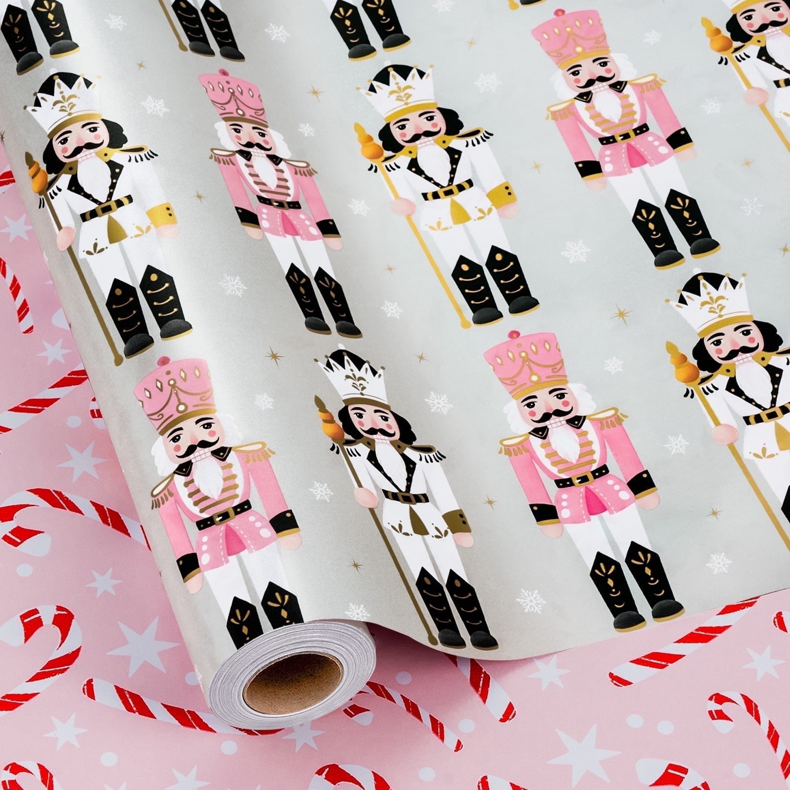Christmas Rapper Paper HOMERAL Christmas Wrapping Paper Roll - Silver Gift Wrap with ...