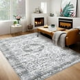 thumbnail image 1 of HOMERRY 10' x 13' Area Rug for Living Room Washable Bedroom Floral Geometric Carpet for Room Decor, Gray, 1 of 6