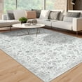 thumbnail image 1 of HOMERRY 10' x 13' Area Rug for Living Room Washable Indoor Bedroom Vintage Floral Carpet for Room Decor, Gray, 1 of 7