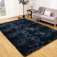 thumbnail image 1 of HOMERRY 10 x 13 Fluffy Area Rug for Bedroom, Fuzzy Shag Area Rug for Living Room Non-Skid Plush Large Rug Shaggy Decorative Accent Rug for Indoor Home Floor Carpet, Tie-dye Navy, 1 of 6