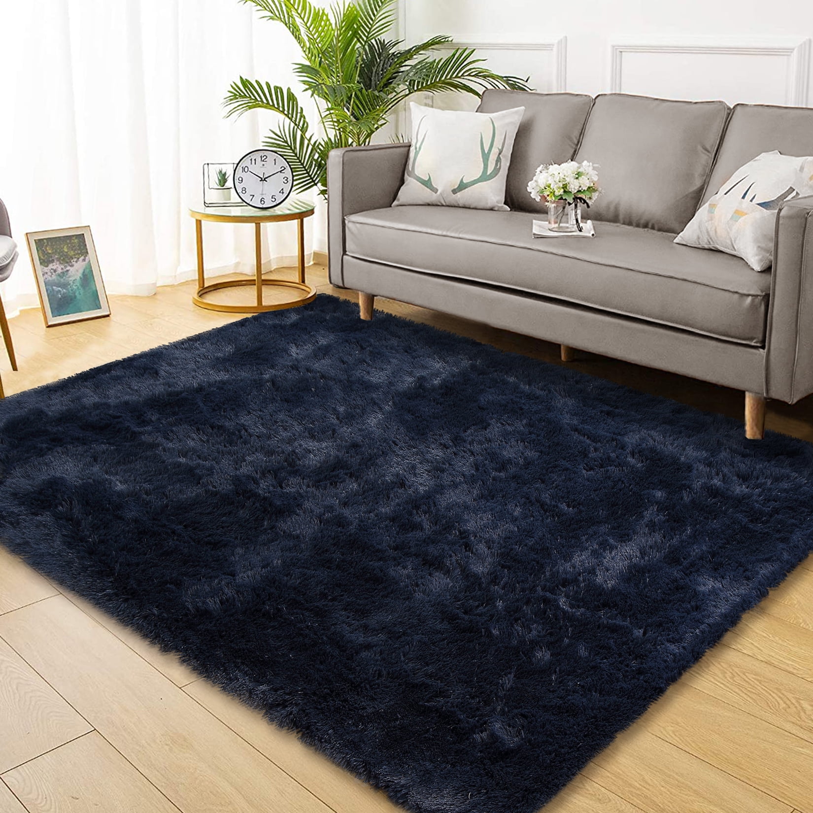 HOMERRY Luxurious Soft Fluffy Area Rug 10' x 13', Non-Skid Plush Large ...