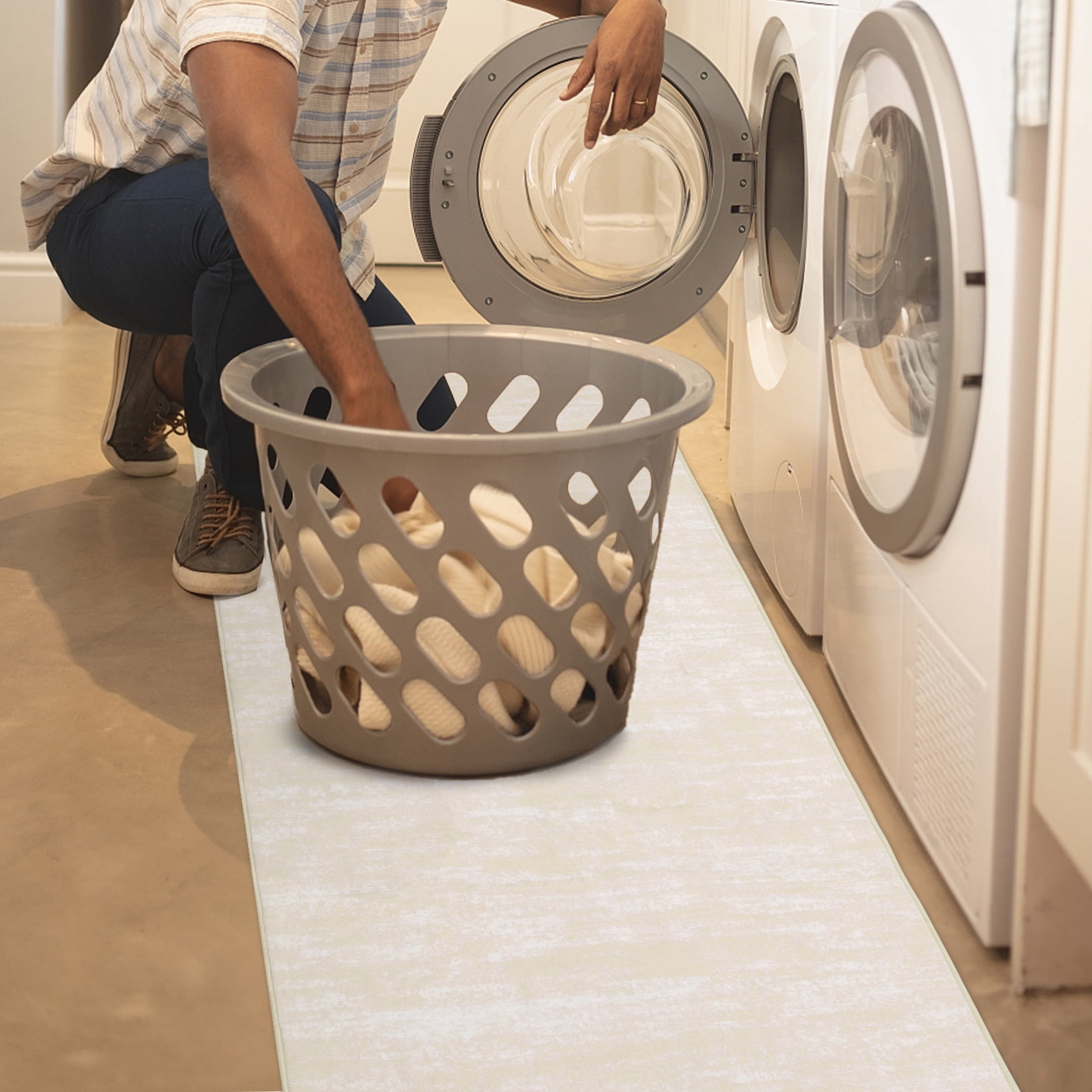 HOMERRY 2'3" x 8' Runner Rug Solid Washable Rugs Runners for Hallways