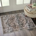 thumbnail image 1 of HOMERRY 2' x 3' Entryway Area Rug for Living Room Floral Geometric Small Rug Boho Indoor Accent Rug, Brown, 1 of 7
