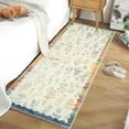 thumbnail image 1 of HOMERRY 2' x 6' Bordered Runner for Kitchen Hallway Dorm Indoor Floral Carpet, Yellow/Blue, 1 of 5