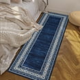 thumbnail image 1 of HOMERRY 2' x 6' Modern Geometric Area Rug for Living Room Non Slip Washable Carpet, Blue, 1 of 5