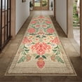 thumbnail image 1 of HOMERRY 2' x 6' Runner Rug for Hallway Modern Washable Floral Beige Pattern Indoor Carpet, 1 of 5