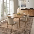 thumbnail image 1 of HOMERRY 3' x 5' Thow Area Rugs for Living Room Modern Washable Indoor Floral Border Print Carpet, Brown, 1 of 6