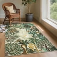 thumbnail image 1 of HOMERRY 4' x 6' Green Night Jungle Print Non-Shedding Area Rug for Living Room Washable Indoor Carpet, 1 of 6