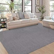 HOMERRY 5' x 7' Area Rug for Living Room Solid Textured Vintage Rug Non Slip Throw Rugs Bedroom Rug, Gray