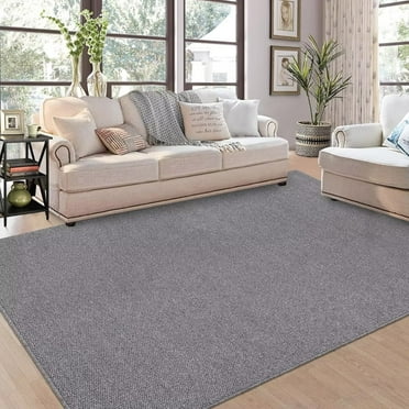 HOMERRY 5' x 7' Area Rug for Living Room Solid Textured Vintage Rug Non Slip Throw Rugs Bedroom Rug, Gray