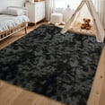 thumbnail image 1 of HOMERRY 5ft x 8ft Shaggy Area Rugs for Bedroom Living Room Fluffy Rug Plush Decorative Rug for Indoor Home Floor Carpet, Tie-dye Gray/Black, 1 of 7
