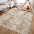 thumbnail image 1 of HOMERRY 6ft x 9ft Shaggy Area Rugs for Bedroom Living Room, Fluffy Rug Plush Decorative Rug for Indoor Home Floor Carpet, Tie-dye Light Khaki, 1 of 7