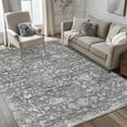 thumbnail image 1 of HOMERRY 8' x 10' Area Rug for Living Room Boho Vintage Rug Non Slip Throw Rugs Floral Bedroom Rug, Gray, 1 of 5