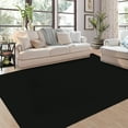 thumbnail image 1 of HOMERRY 8' x 10' Area Rug for Living Room Solid Textured Modern Non Slip Washable Indoor Carpet, Black, 1 of 5