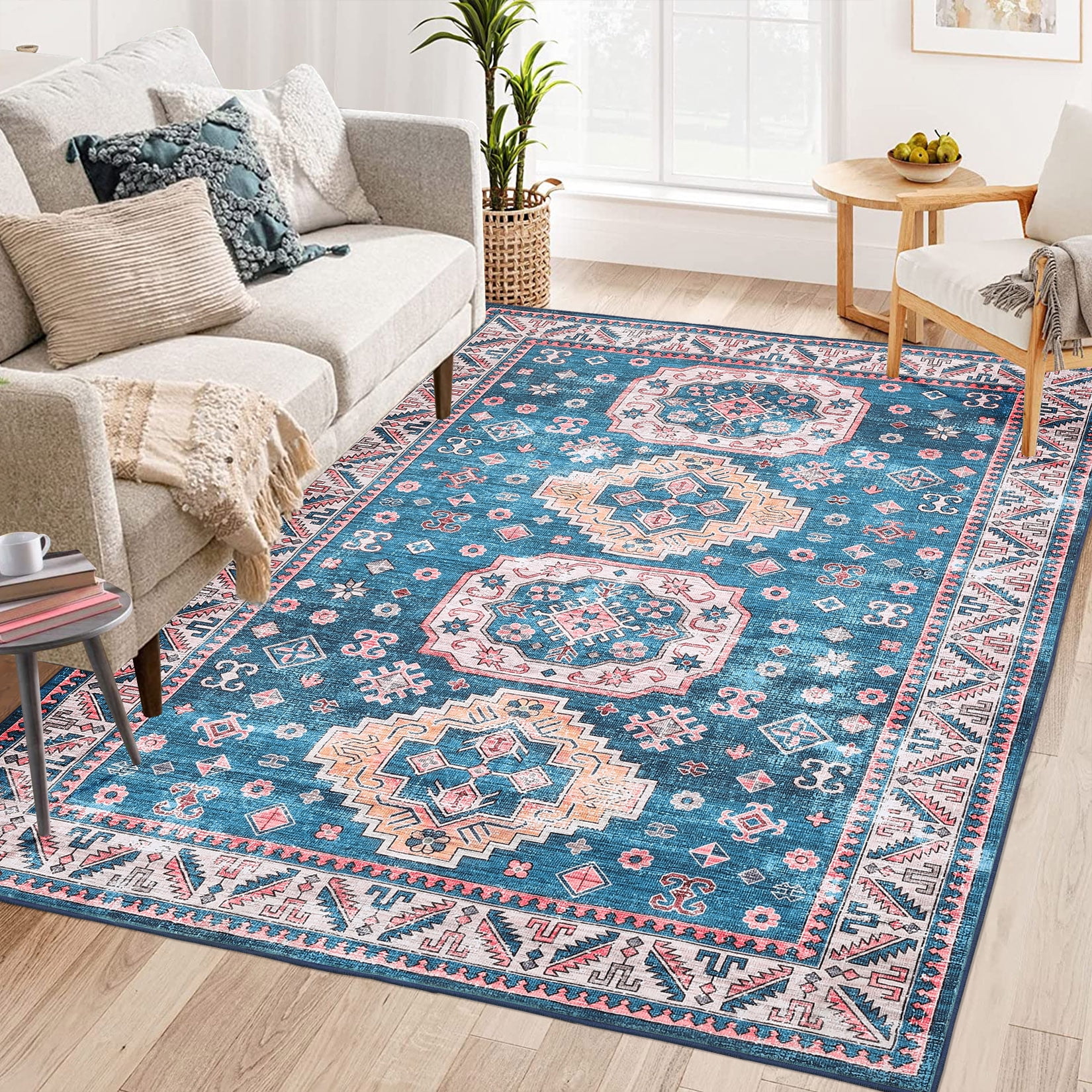 HOMERRY 8' x 10' Area Rugs for Living Room, Vintage Rug Indoor ...