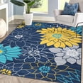 thumbnail image 1 of HOMERRY 8' x 10' Modern Floral Rugs for Living Room Washable Area Rug for Bedroom Non-Shedding Accent Rugs, Blue, 1 of 5