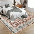 thumbnail image 1 of HOMERRY 9' x 12' Area Rug for Living Room Washable Bedroom Floral Geometric Carpet for Room Decor, Red, 1 of 6