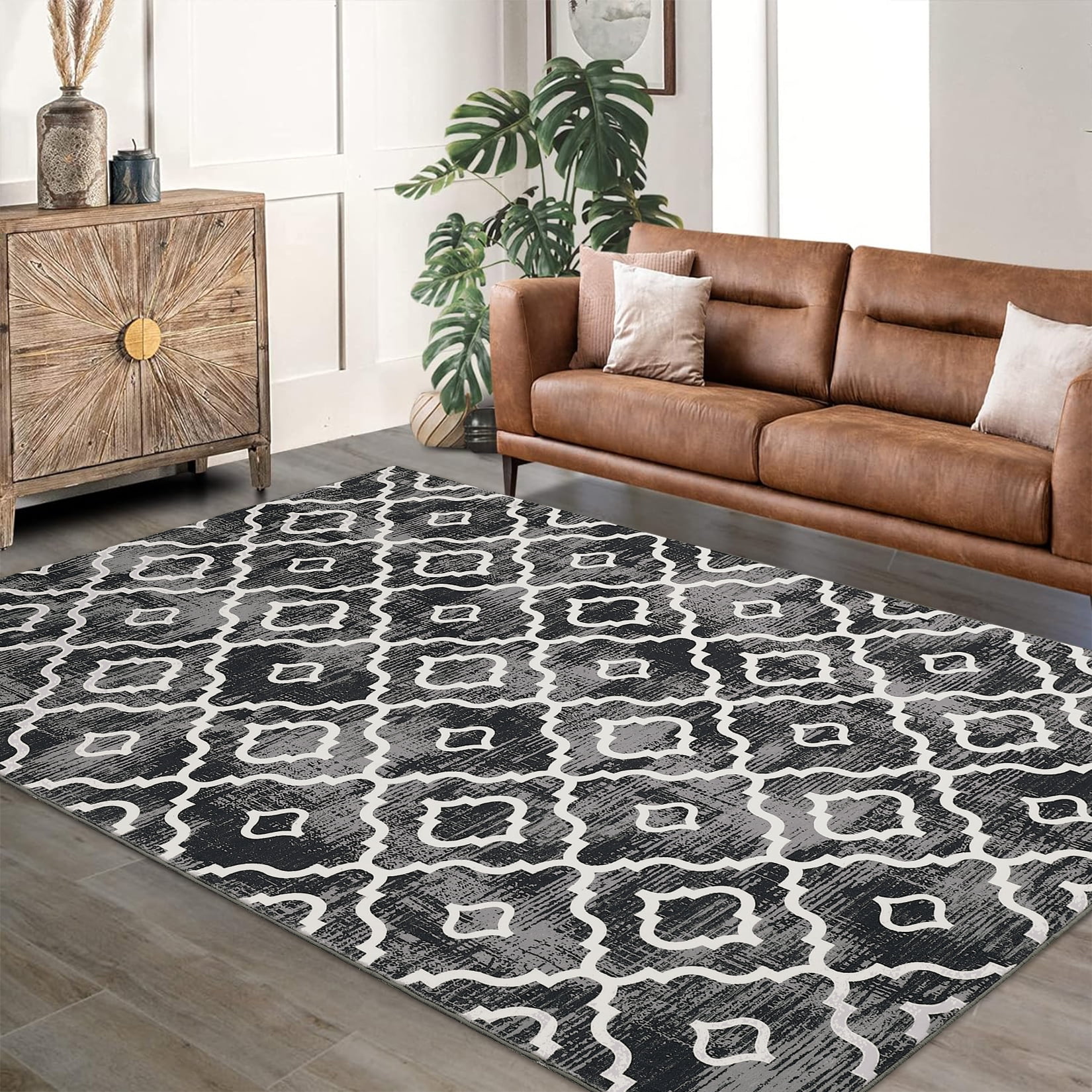 HOMERRY 9' x 12' Area Rug for Living Room Washable Bedroom Modern