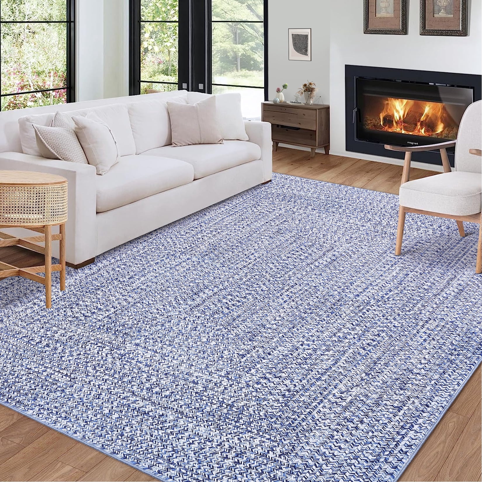9x22 Rug HOMERRY 9' x 12' Modern Area Rug for Living Room Braided Print Indoor ...