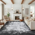 thumbnail image 1 of HOMERRY Abstract Border Print Non Slip Area Rug 8' x 10' for Living Room Washable Indoor Carpet, Gray, 1 of 6