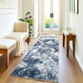 thumbnail image 1 of HOMERRY Abstract Print Runner 2' x 6' for Hallway Modern Washable Throw Rugs for Kitchen Indoor Carpet, Blue, 1 of 5