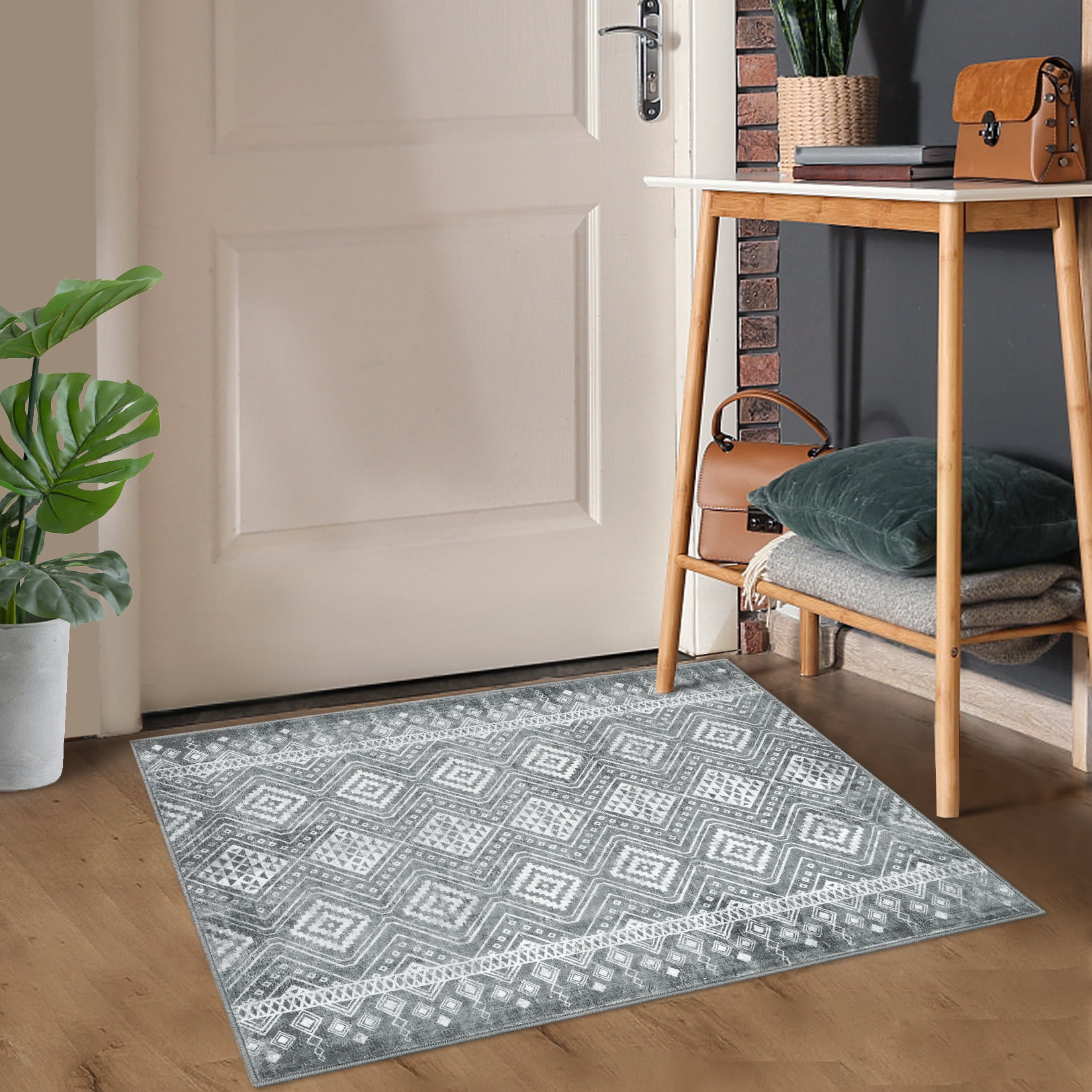 HOMERRY Area Rug 2' x 3' Boho Small Rug for Front Door Non-Slip ...