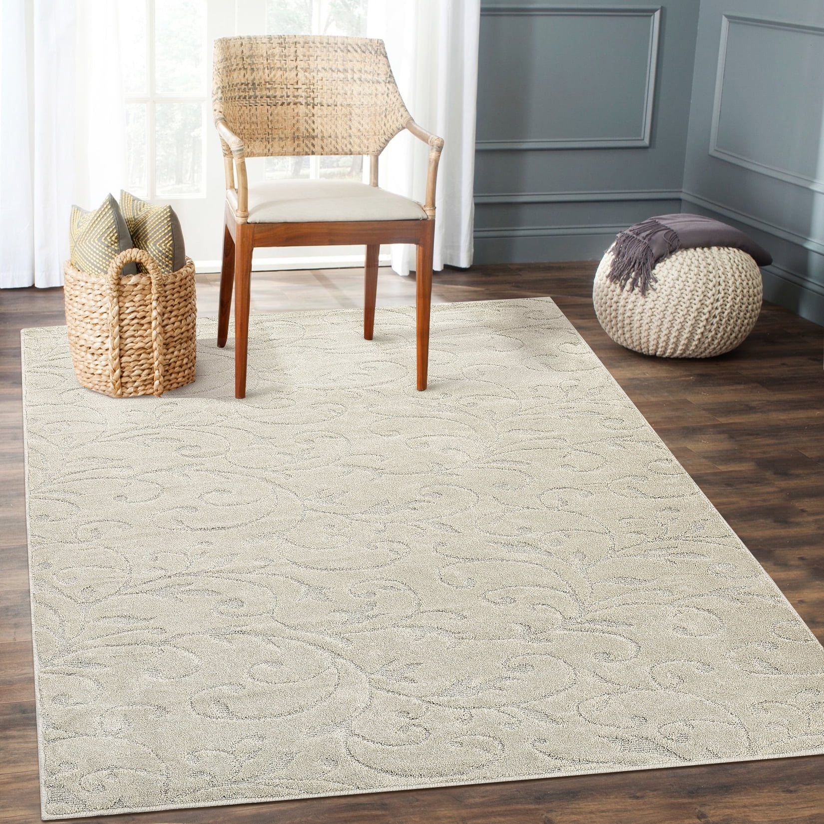 HOMERRY Area Rug 4x6 feet Rug for Living Room Floral Indoor Entryway