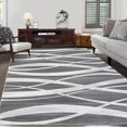 thumbnail image 1 of HOMERRY Area Rug 5' x 7' Modern Abstract Area Rug for Dining Room Washable Soft Indoor Floor Carpet, Dark Gray, 1 of 7