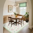 thumbnail image 1 of HOMERRY Area Rug 5' x 7' Rugs for Living Room Modern Washable Indoor Bow Floral Print Carpet, Green, 1 of 5