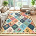 thumbnail image 1 of HOMERRY Area Rug 5' x 7' Rugs for Living Room Modern Washable Indoor Floral Carpet, Yellow Orange, 1 of 6