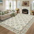 thumbnail image 1 of HOMERRY Area Rug 5' x 7' Rugs for Living Room Modern Washable Indoor Floral Print Carpet, Beige, 1 of 5
