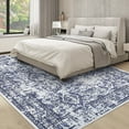thumbnail image 1 of HOMERRY Area Rug 5' x 7' Rugs for Living Room Modern Washable Indoor Floral Print Carpet, Blue, 1 of 6