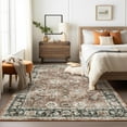 thumbnail image 1 of HOMERRY Area Rug 5' x 7' Rugs for Living Room Modern Washable Indoor Floral Print Carpet, Orange, 1 of 5