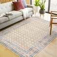 thumbnail image 1 of HOMERRY Area Rug 5' x 7' Rugs for Living Room Modern Washable Indoor Geometric Plaid Carpet, Beige, 1 of 5