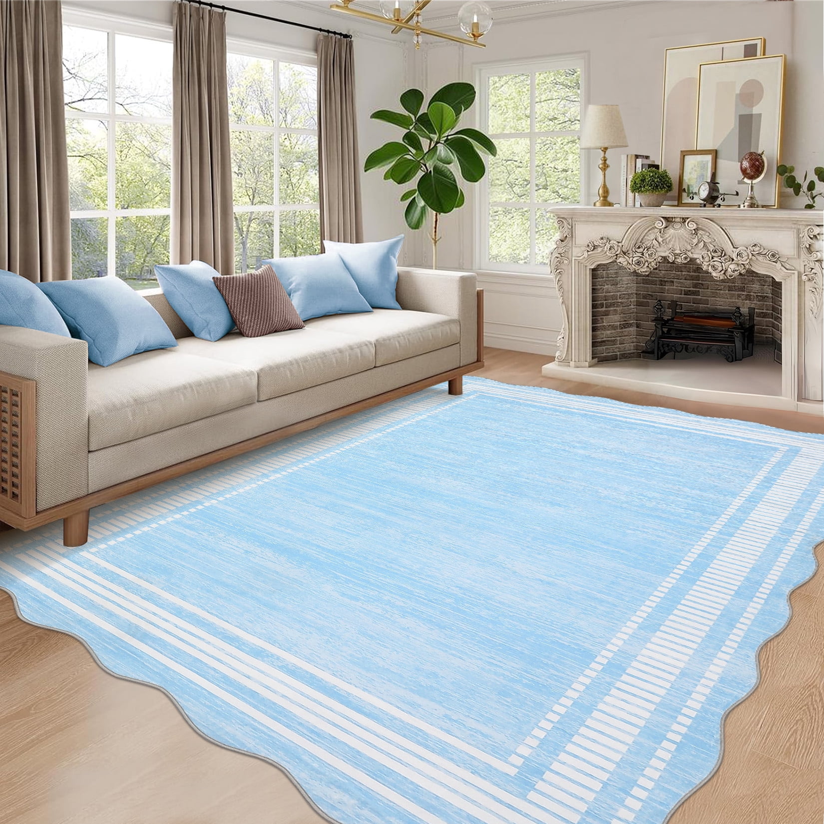 HOMERRY Area Rug 5' x 7' Rugs for Living Room Modern Washable Indoor ...