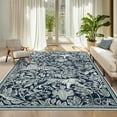 thumbnail image 1 of HOMERRY Area Rug 5' x 7' Tiger Pattern Rug for Living Room Washable Stain Resistant Non-Shed Low Pile Carpet, Blue, 1 of 6