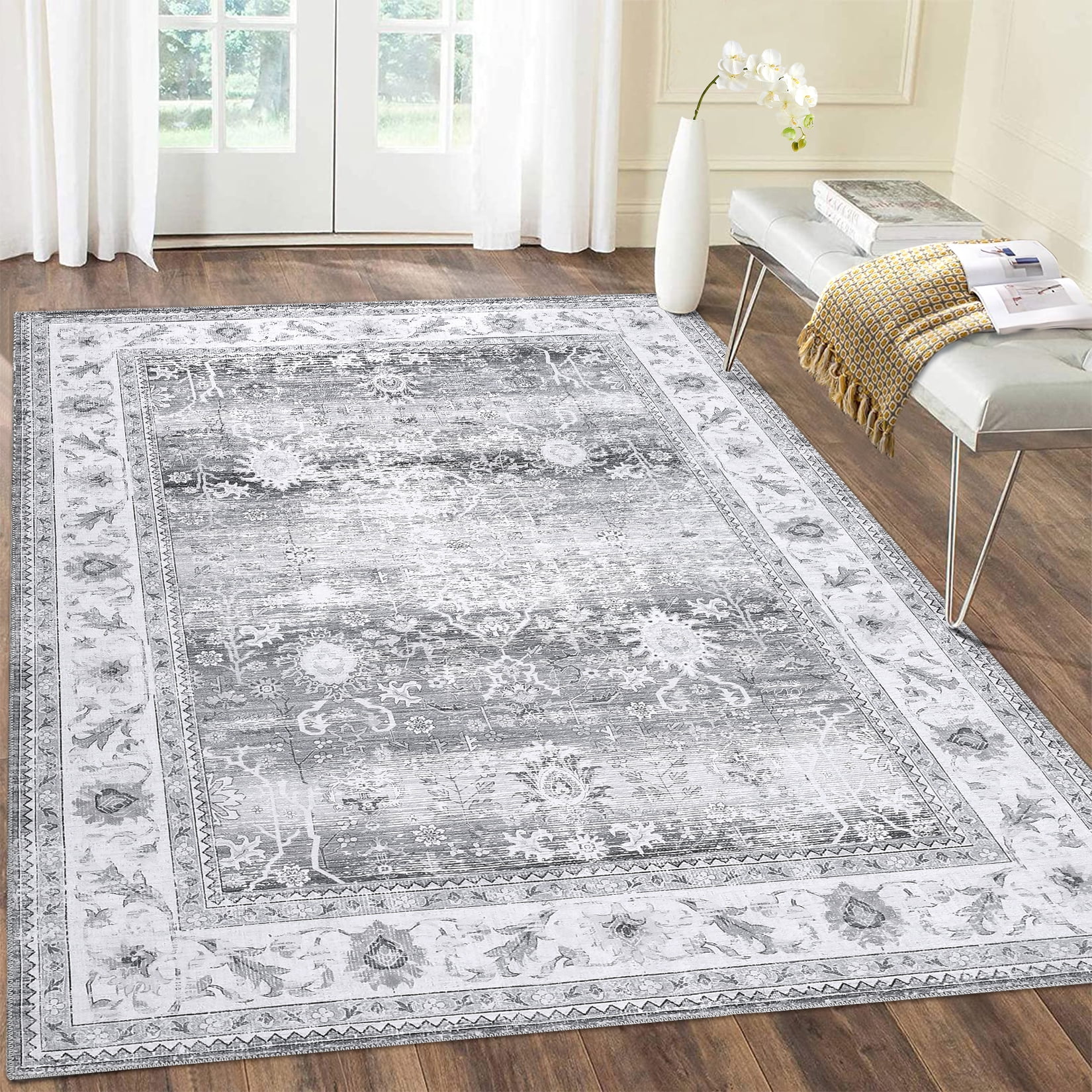 67 Rug HOMERRY Area Rug 5'x 7' Vintage Rug Persian Antique Floral Printed ...