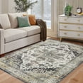 thumbnail image 1 of HOMERRY Area Rug 5' x 7' Washable Bohemian Area Rug Indoor Medallion Area Rugs Non-Slip Floor Cover for Living Room Bedroom Kitchen, Gray, 1 of 5