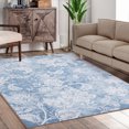 thumbnail image 1 of HOMERRY Area Rug 5' x 7' Washable Modern Floral Rugs for Living Room Non-Slip Accent Carpet Blue, 1 of 5