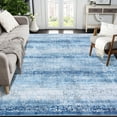 thumbnail image 1 of HOMERRY Area Rug 9' x 12' Floral Area Rug for Living Room Washable Soft Vintage Distressed Indoor Floor Carpet, Blue, 1 of 6