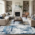 thumbnail image 1 of HOMERRY Area Rug 9' x 12' Modern Abstract Rug for Living Room Washable Soft Indoor Floor Carpet, Blue, 1 of 8