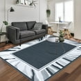 thumbnail image 1 of HOMERRY Area Rug 9' x 12' Modern Bordered Area Rug for Dining Room Washable Soft Indoor Floor Carpet, Grey, 1 of 7
