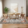 thumbnail image 1 of HOMERRY Area Rug 9' x 12' Vintage Distressed Medallion Floral Area Rug for Dining Room Washable Soft Indoor Floor Carpet, Taupe, 1 of 7