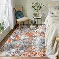 thumbnail image 1 of HOMERRY Area Rug for Living Room 8' x 10' Non-Shedding Orange/Grey Abstract Indoor Carpet for Bedroom, 1 of 6
