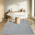 thumbnail image 1 of HOMERRY Area Rugs 6' x 9' Area Rug for Living Room Modern Plaid Washable Bedroom Non-Slip Carpet for Home Decor, Dark Gray, 1 of 7