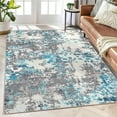 thumbnail image 1 of HOMERRY Blue/Gray Washable Rug 4' x 6' Non-Slip Area Rug for Living Room Abstract Indoor Carpet, 1 of 6