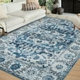 thumbnail image 1 of HOMERRY Boho Area Rug 4x6 Washable Rugs for Bedroom Non-Slip Low-Pile Rugs for Living Room Persian Kitchen Rugs Blue Throw Area Rug Capet for Office Bathroom Laundry Dining Room, 1 of 6